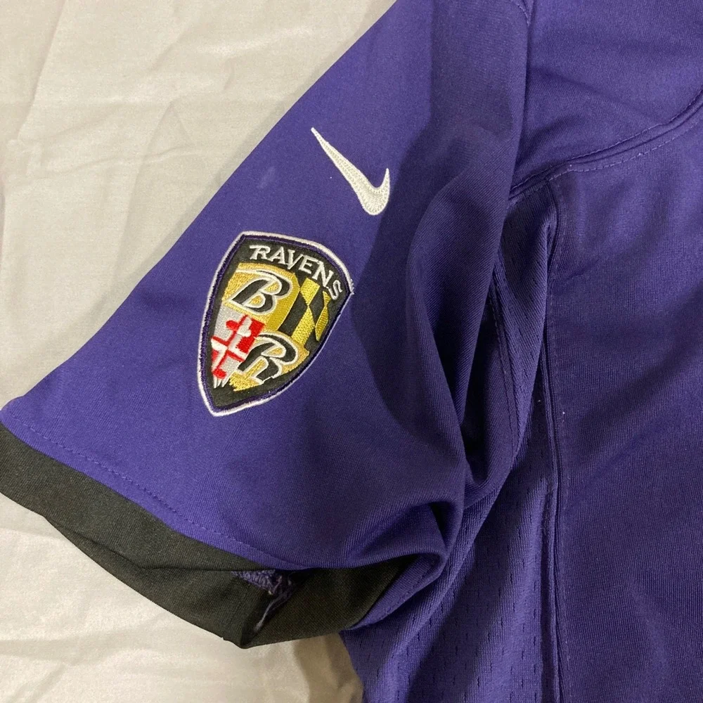 Nike Baltimore Ravens Joe Flacco 5 Jersey Womens Large Purple NFL On‎ Field